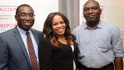 (L-r): Dr. Noel Tagoe, executive director, Education, Chartered Institute of Management Accountants; Mrs. Ijeoma Anadozie, country manager, CIMA and Biodun Alagbe, general manager, Enterprise Project Management, MTN Nigeria, during the introduction of CIMA CFO Route programme to accounting professionals in Nigeria.